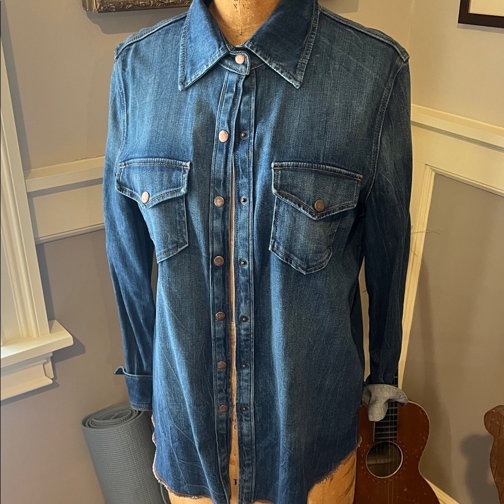 Denim Button-Down Shirt - Blue
